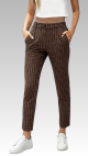 Brown Houndstooth Ankle Pants