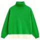 Emerald Green Turtleneck Knit Sweater