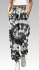 Women’s Black & White Tie-Dye Baggy Jogger Pants