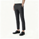 Grey Plaid Slim-Fit Cropped Trousers