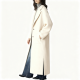 Ivory Oversized Single-Breasted Wool Coat