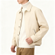 Beige Faux Leather Overshirt Jacket