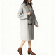 Light Grey Toggle-Closure Wool Coat